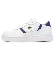 Lacoste T-Clip Leather Mens Sneaker Hakiki Deri Günlük Spor Ayakkabı Beyaz Mavi