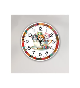 bilge Tasarım Çocuk Odası Duvar Saati 30 x 30 CM (Çok Renkli)
