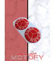Kuba Logo Damla Etiket 5x5cm 2'li Kırmızı