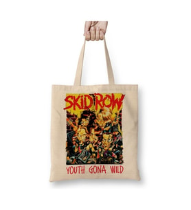 Skid Row Cartoon Beyaz Bez Çanta Uzun Saplı Alışveriş Çantası Plaj Çantası