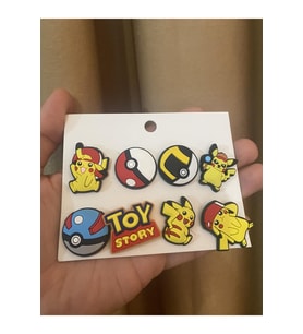 Pikachu Pokemon Jibbitz Terlik Süsü Aksesuarı 8 Adet Aksesuar