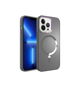 Apple iPhone 12 Pro Uyumlu Kılıf M-safe Wireless Şarj Özellikli Zore Stil Kapak (Siyah)