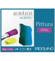 Fabriano Pittura Akrilik & Yağlıboya Blok 400 gr. 40x50 cm. 10 yp. Asitsiz Soğık Basım 