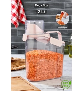 Özel Tasarım 1.8 L Kapaklı Sıvı Toz Deterjan Saklama Kabı Banyo Organizer Çok Amaçlı Saklama Kutusu PEMBE