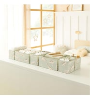 Ocean Home Textile 6'lı Çocuk Odası Dinozor Çekmece İçi Düzenleyici Kutu  (Mint)