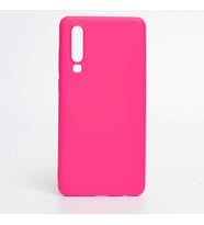 Huawei P30 Kılıf İçi Kadife Özel Tasarım Esnek Yumuşak Pürüzsüz (Koyu Pembe)
