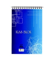 Klas A5 Bloknot Spiralli Office Book Kareli 100 Yaprak (6 Lı Paket)