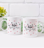 BK Gift Kişiye Özel İsimli Sevgililer Günü Tasarımlı İkili Kupa Bardak-26