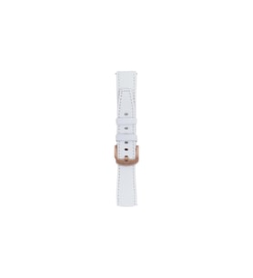 Fro LW38-43 20 mm Hakiki Deri Düz Beyaz Kordon Gold Toka