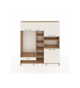Hyperion Dolap 11 Raflı Tek Çekmeceli 7 Kapaklı 220x44x243 Çam-Aytaşı/Aytaşı