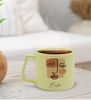 BK Gift Kişiye Özel İsimli Pastel Sarı Middle Kupa Bardak, Arkadaşa Hediye, Ev Hediyesi, Doğum Günü Hediyesi, Ofis Hediyesi (Model 1)