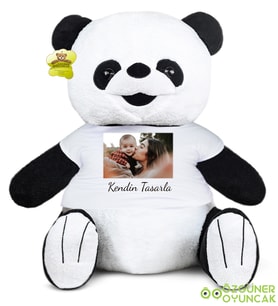 Kendin Tasarla Tişörtlü Sevimli Panda NO 3