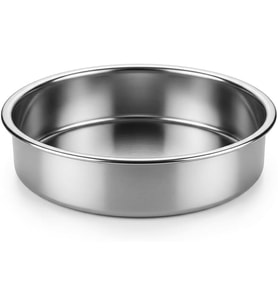 (18/10) Paslanmaz Çelik Evcil Hayvan Besleme Tepsisi Su Kabı - Bıyık Yorgunluğu Önleyici, Hijyenik Kedi ve Köpek Büyük Yuvarlak Mama Kabı, Makinede Yıkanabilir (21.5 cm çap - 1.8 lt)