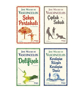 Şeker Portakalı + Çıplak Sokak + Delifişek + Kardeşim Rüzgar, Kardeşim Deniz- 4 Kitap Set