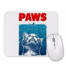 Paws Jaws Horror Korku Film Movie Spielberg Crossover Mouse Pad