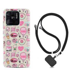 Xiaomi Redmi Note 7 8 9 Pro 10 2022 10 Pro 10S Kılıf Boyun Askılı Silikon Donut Flamingo 1415