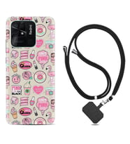 Xiaomi Redmi Note 7 8 9 Pro 10 2022 10 Pro 10S Kılıf Boyun Askılı Silikon Donut Flamingo 1415