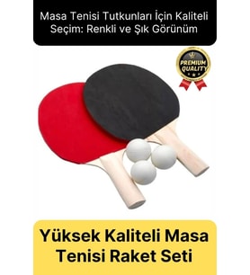 Özel Seri Yüksek Kaliteli Eğlence Oyun Renkli 2 Adet Raket 3 Pinpon Topu Masa Tenisi Raket Seti