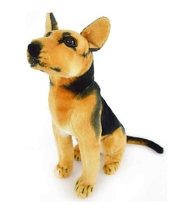 Oyuncak Oturan Peluş Köpek 42 Cm (Çok Renkli)