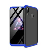 Huawei Y7 Prime 2019 GKK Kılıf 360 Derece Tam Koruma (Mavi-Siyah)