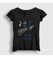 Presmono Kadın Siyah Bb King B B King Of The Blues T-Shirt 531621tt