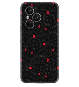 Honor 400 Pro Kılıf Boutique Baskılı Resimli Siyah Kalp ve Ok Pcode -064