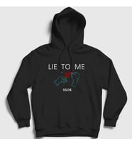 Presmono Unisex Siyah Lie 5 Seconds Of Summer Kapüşonlu Sweatshirt 78917tt