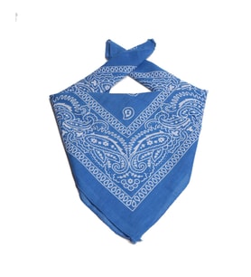 ÜKB-MAVİ ŞAL DESEN DAMLA TASARIM KARE BANDANA