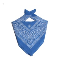 ÜKB-MAVİ ŞAL DESEN DAMLA TASARIM KARE BANDANA