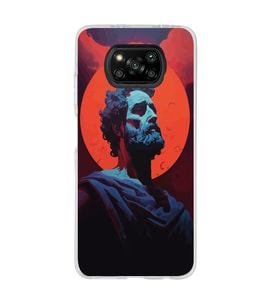 Poco X3 PRO / X3 NFC Uyumlu Aristoteles Tasarımlı Şeffaf Telefon Kılıfı