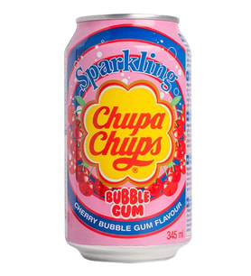 Chupa Chups Sparkling Cherry Bubble Gum Flavour - Kiraz ve Sakız Aromalı Gazlı İçecek 345 Ml