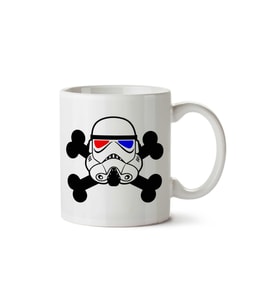 3D X Trooper Star Wars Kuru Kafa iki Tarafı Baskılı Kupa Bardak