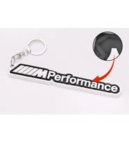 M Performance Logolu 3D Baskı Anahtarlık – Sportif Tasarım Petek Desenli Araba Anahtarlığı