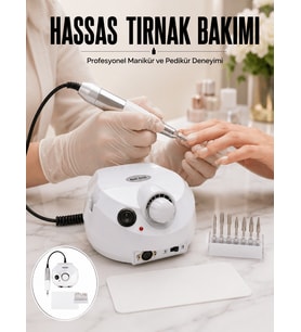 Profesyonel Tırnak Freze Makinesi Çok Fonksiyonlu Manikür Pedikür Seti Yeni Nesil