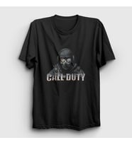 Presmono Unisex Siyah Soldier Call Of Duty T-Shirt 27409tt