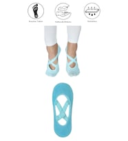 1 Adet Bayan Kaydırmaz Tabanlı Yoga Pilates Fitness Dans ve Spor Çorabı (Yeşil)
