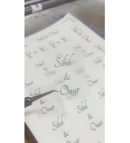 Nişan Hatırası, Nikah Hatırası Kare Şeffaf Etiket 5x4 cm 45 Adet