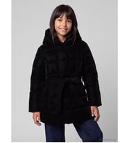 LCW Kids Siyah Kapüşonlu Kız Çocuk Şişme Mont