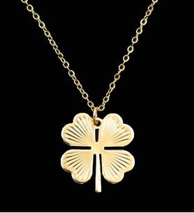 Gold Renkli Mini Yonca Kolye