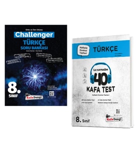 KAFA DENGİ YAYINLARI 8. Sınıf Challenger Türkçe Soru Bankası + Türkçe Kafa Test