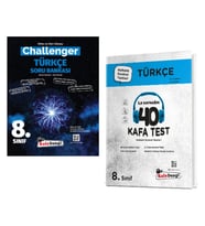 KAFA DENGİ YAYINLARI 8. Sınıf Challenger Türkçe Soru Bankası + Türkçe Kafa Test