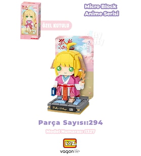 Loz Micro Anime Serisi 1327 Modeli 294 Parça Dekoratif Oyuncak Yapım Seti Yapı Blok FFLZ-1327
