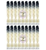 X-Pression Afrika Örgüsü Ve Rasta Için Sentetik Ombreli Saç 100gr--B34