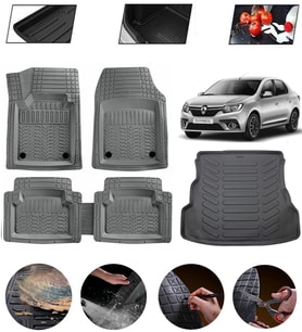 Renault Symbol 2008-2012 Uyumlu Paspas Araca Özel Bagaj Havuzu MBS Gri