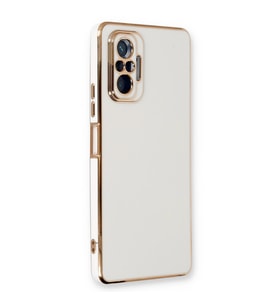 Microsonic Xiaomi Redmi Note 10 Pro Kılıf Olive Plated Beyaz