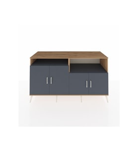 Kronos Konsol 4 Raflı 4 Kapaklı 176x59x99 Çam-Antrasit