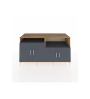 Kronos Konsol 4 Raflı 4 Kapaklı 176x59x99 Çam-Antrasit