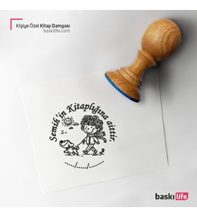 Köpek Kişiye Özel Kitap Damgası Kitap Mührü Kaşe Kitap Mühür Özel Damga 475