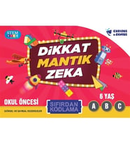 Dikkat Mantık Zeka Sıfırdan Kodlama-6 Yaş (3 Kitap / 6 Yaş ve üzeri)