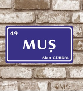 Kişiye Özel Metal Plaka Muş 49 Retro Poster (29X15)